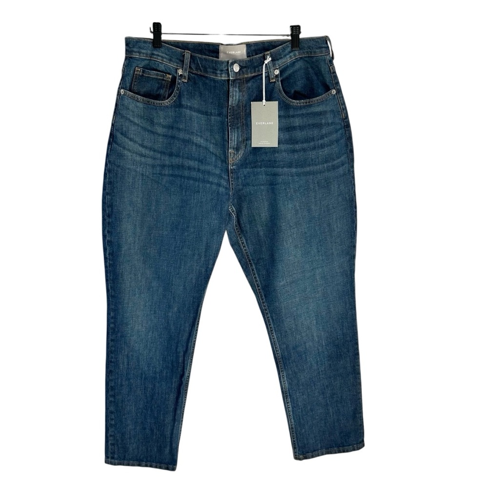 EVERLANE The Cheeky Straight High Waist Blue Jeans NEW 33 Regular
